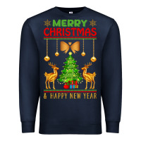 Navy merry christmas Premium Sweatshirt - artisFamous