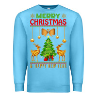 Ocean Blue merry christmas Premium Sweatshirt - artisFamous