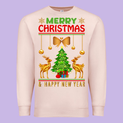Merry Christmas Premium Sweatshirt Designed By Artisfamous