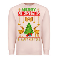 Pale Pink merry christmas Premium Sweatshirt - artisFamous