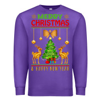 Purple merry christmas Premium Sweatshirt - artisFamous