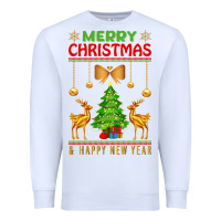 White merry christmas Premium Sweatshirt - artisFamous