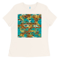 Bone western aztec leopard glitter seamless pattern Ladies Tee - FaDigitalArtStudio