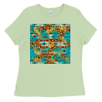 Matcha western aztec leopard glitter seamless pattern Ladies Tee - FaDigitalArtStudio