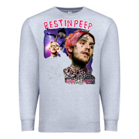 Heather Grey lil peep Premium Sweatshirt - artisFamous