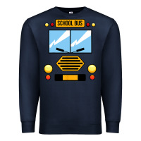 Navy school bus costume cool halloween Premium Sweatshirt - artisFamous