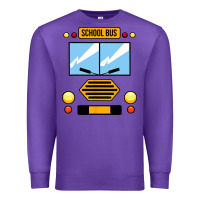 Purple school bus costume cool halloween Premium Sweatshirt - artisFamous