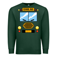 Sports Green school bus costume cool halloween Premium Sweatshirt - artisFamous