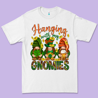 Hanging With My Gnomies Premium Tee Designed By Howdyjamesfarm
