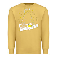 Antique Gold cat dj Premium Sweatshirt - artisFamous