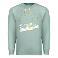 Seafoam cat dj Premium Sweatshirt - artisFamous