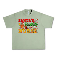 Oil Green Santa's Favorite Nurse Urban Heavy Tee - FaDigitalArtStudio