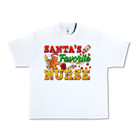 White Santa's Favorite Nurse Urban Heavy Tee - FaDigitalArtStudio