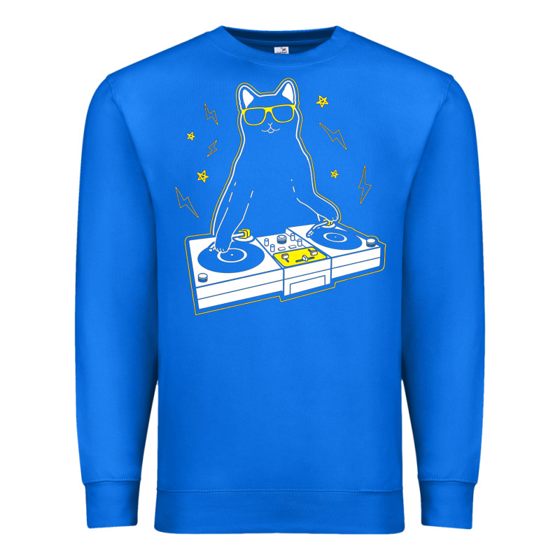 Cat Dj Premium Sweatshirt by artisFamous | Teevron