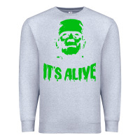 Heather Grey frankenstein Premium Sweatshirt - artisFamous