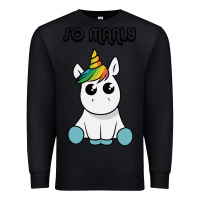 Black so manly funny unicorn Premium Sweatshirt - artisFamous