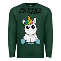 Sports Green so manly funny unicorn Premium Sweatshirt - artisFamous
