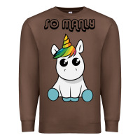 Chestnut so manly funny unicorn Premium Sweatshirt - artisFamous