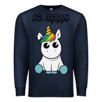 Navy so manly funny unicorn Premium Sweatshirt - artisFamous