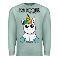 Seafoam so manly funny unicorn Premium Sweatshirt - artisFamous