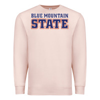 Pale Pink blue mountain state Premium Sweatshirt - artisFamous