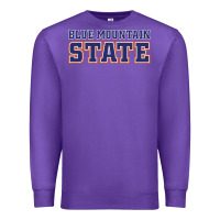 Purple blue mountain state Premium Sweatshirt - artisFamous