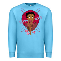 Ocean Blue Black Betty Boop Premium Sweatshirt - artisFamous