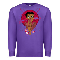 Purple Black Betty Boop Premium Sweatshirt - artisFamous