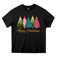 Black merry christmas trees Heavy Core Tee - CowGirlArtShop
