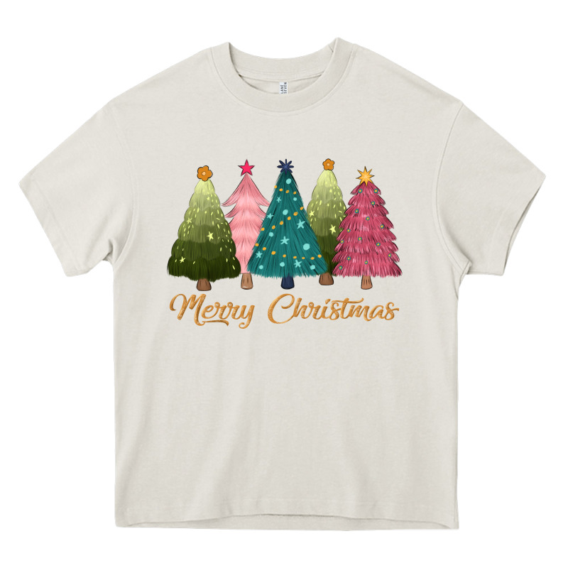 Merry Christmas Trees Heavy Core Tee by CowGirlArtShop | Teevron