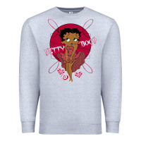 Heather Grey Black Betty Boop Premium Sweatshirt - artisFamous