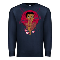 Navy Black Betty Boop Premium Sweatshirt - artisFamous