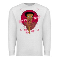 Oatmeal Heather Black Betty Boop Premium Sweatshirt - artisFamous