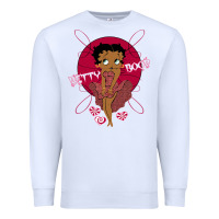 White Black Betty Boop Premium Sweatshirt - artisFamous