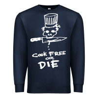 Navy bourdain cook free or die Premium Sweatshirt - artisFamous