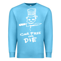Ocean Blue bourdain cook free or die Premium Sweatshirt - artisFamous
