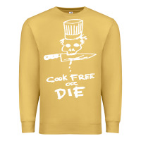 Antique Gold bourdain cook free or die Premium Sweatshirt - artisFamous