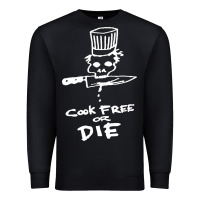 Black bourdain cook free or die Premium Sweatshirt - artisFamous