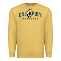 Antique Gold cal poly mustangs Premium Sweatshirt - artisFamous