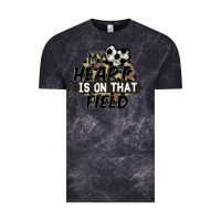Cloud Black my heart is on that field soccer Vintage Tee - FaDigitalArtStudio