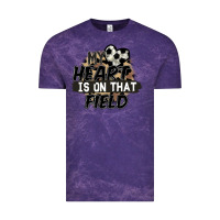 Cloud Purple my heart is on that field soccer Vintage Tee - FaDigitalArtStudio