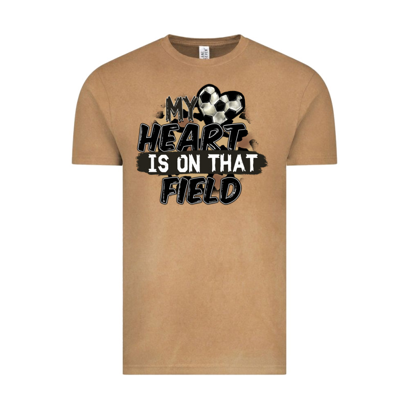 My Heart Is On That Field Soccer Vintage Tee by FaDigitalArtStudio | Teevron