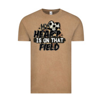 Vintage Coffee my heart is on that field soccer Vintage Tee - FaDigitalArtStudio