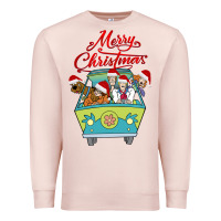 Pale Pink Scooby Doo merry christmas Premium Sweatshirt - artisFamous