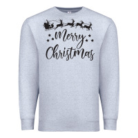 Heather Grey merry christmas Premium Sweatshirt - artisFamous