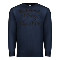 Navy merry christmas Premium Sweatshirt - artisFamous