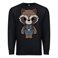 Black rocket racoon chibi Premium Sweatshirt - artisFamous