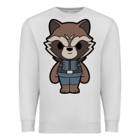 Dove Grey rocket racoon chibi Premium Sweatshirt - artisFamous