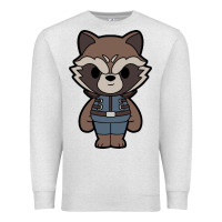 Oatmeal Heather rocket racoon chibi Premium Sweatshirt - artisFamous