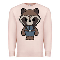 Pale Pink rocket racoon chibi Premium Sweatshirt - artisFamous